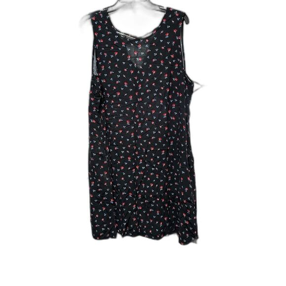 GAP Dresses & Skirts - GAP Swing Dress with Pockets Black Floral Red Green (202)